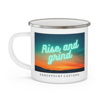 Rise and Grind Enamel Camping Mug
