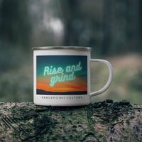 Rise and Grind Enamel Camping Mug